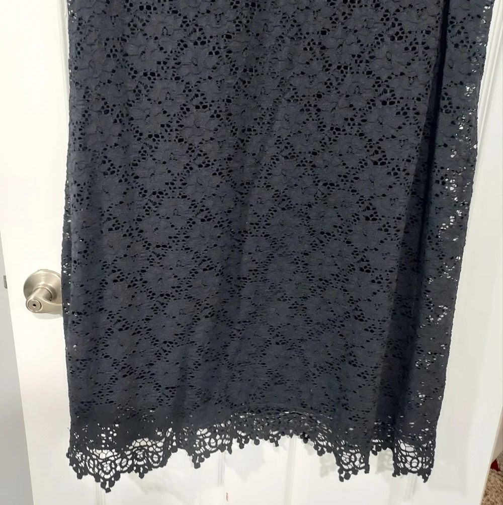 Alfani Woman Black Sleeveless Floral Lace Dress in Size 3X - Picture 9 of 9